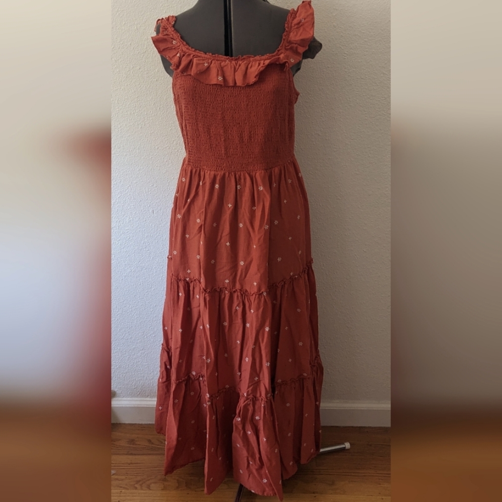 Old Navy Ruched Ruffle Dress